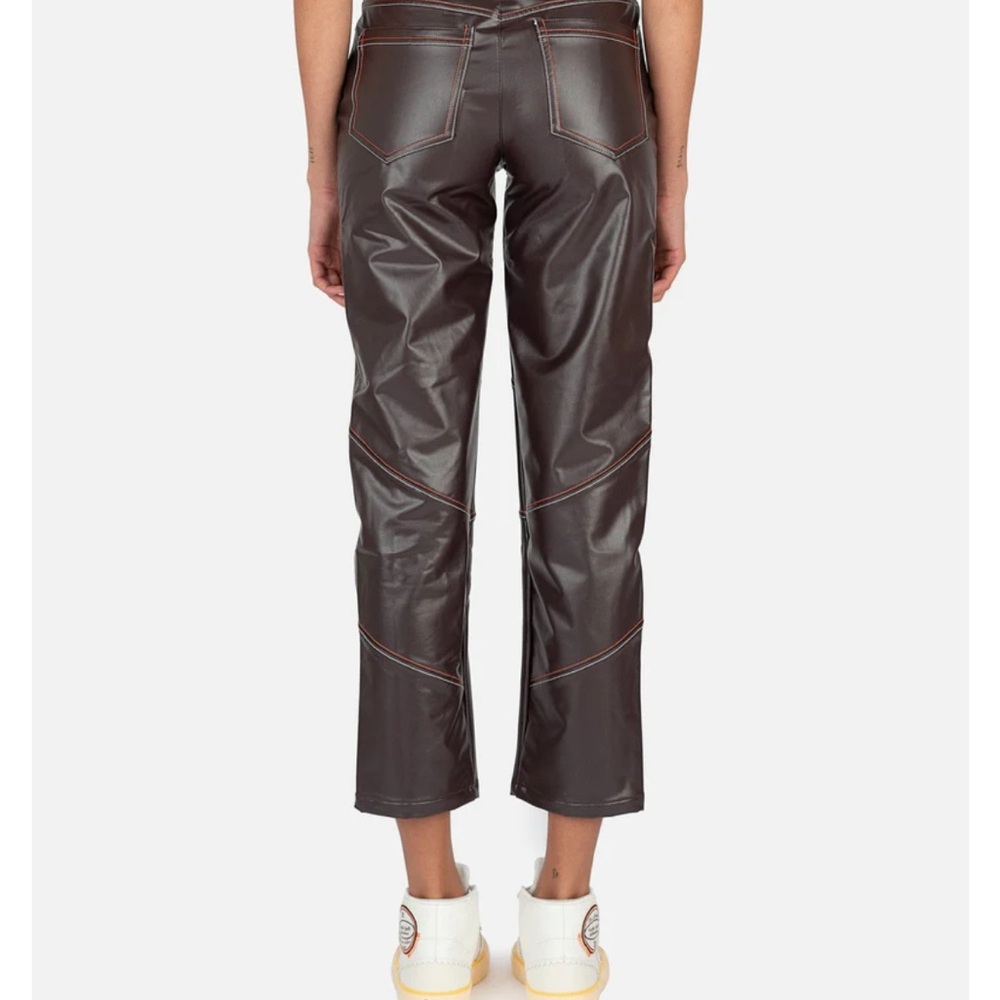 Maison Château Rouge x Jordan | Faux Leather Pants in Brown Basalt - Picture 10 of 12